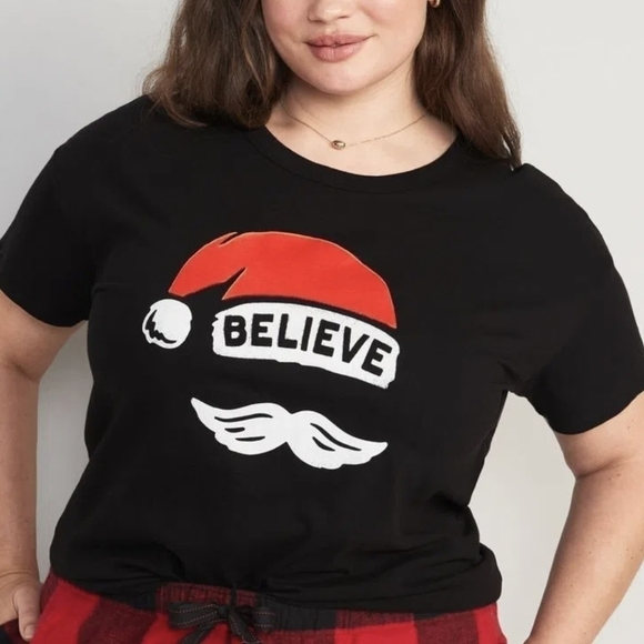 3X - Old Navy | Holiday Believe Festive Tee - Picture 1 of 2